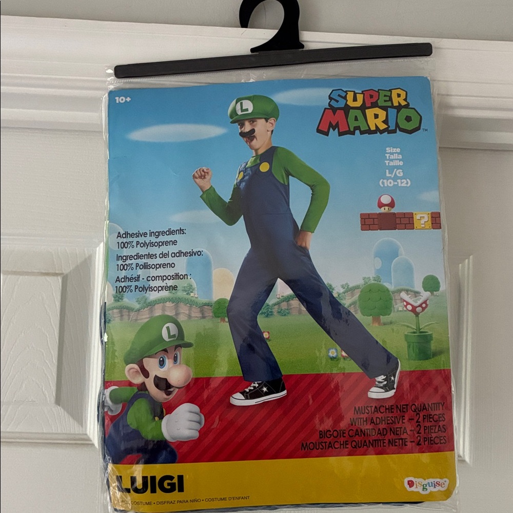 Luigi Costume with Hat and Mustache